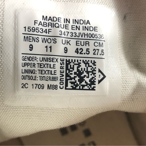 Converse Chuck Taylor All Star Print High Wordmark Shoes MENS 9/WOMENS 11 - Picture 9 of 10